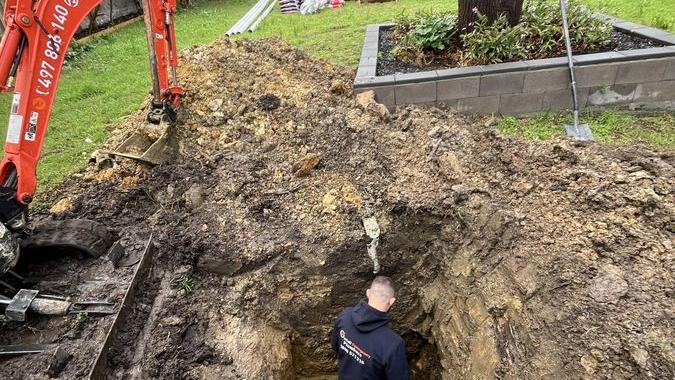 Underground drainage works at a residential property, Elwood