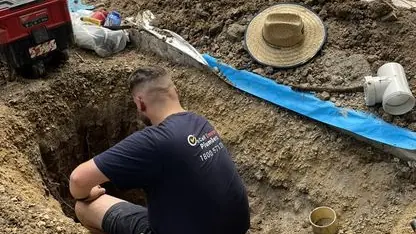 Open drain access during drainage work, Elwood